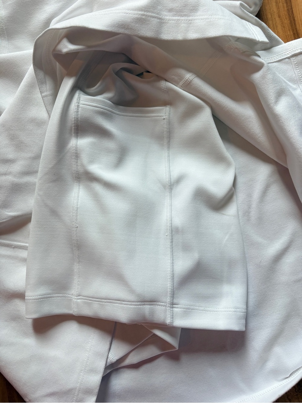 Beyond Yoga Move Up White Zip-Front Athletic Mini Dress Built in Shorts Medium - Picture 9 of 12